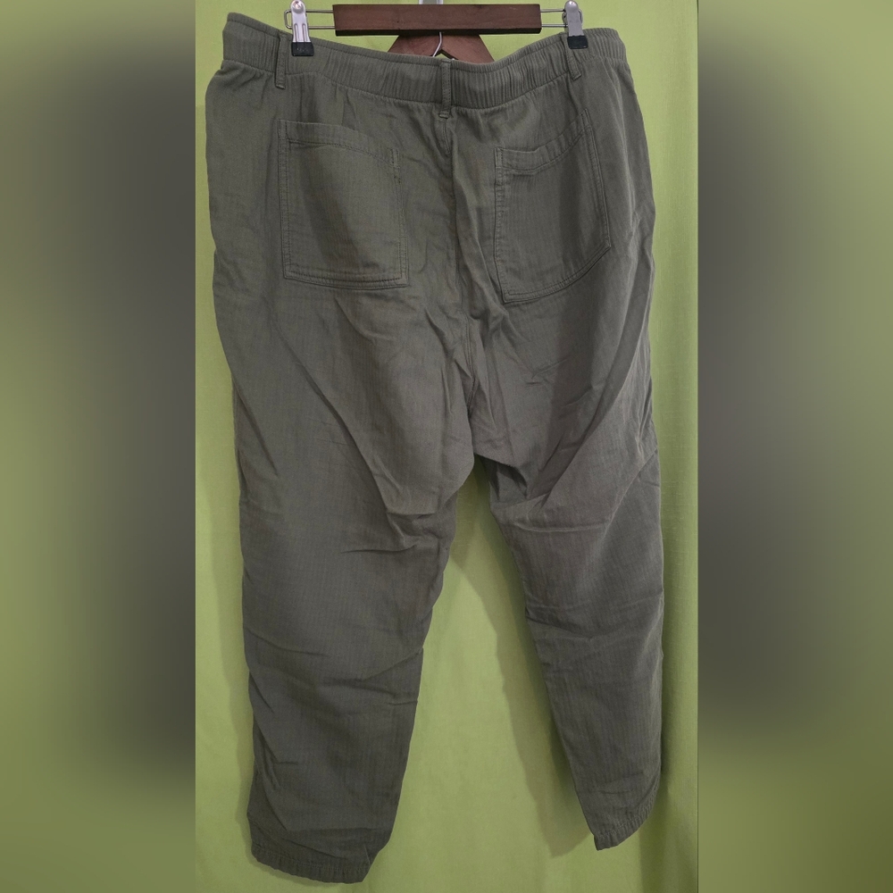 Old Navy Women's Linen Pants - Olive Green - Picture 2 of 11